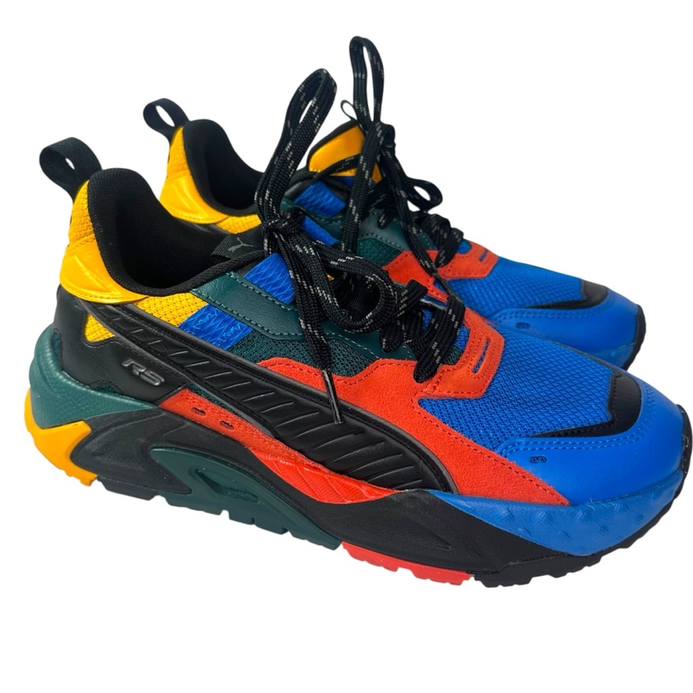 Puma Future Blue Black Saffron Rs-Trck Super Lace Up Sneakers Size 8